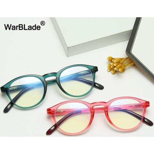WarBlade Round Anti-blue Light Kids Glasses Optical Frame Children Eyeglasses Boys Girls Computer Transparent Goggles Eyewears