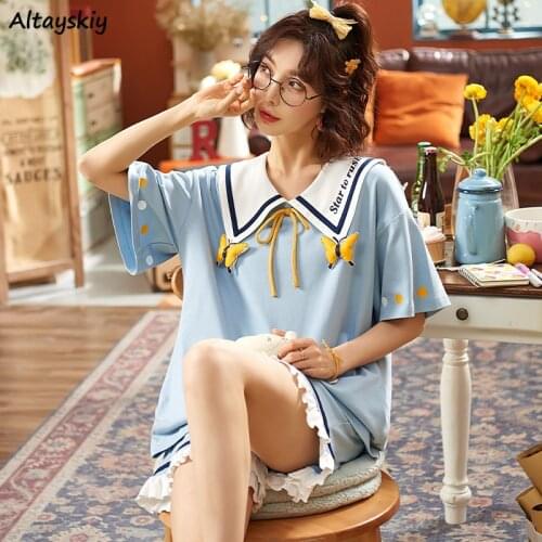 Pajama Sets Women Cartoon Various Colors Summer Ins Leisure Cozy Breathable Soft Thin Elegant De Moda Harajuku All-match Ulzzang