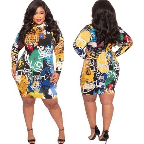 Ladies Dresses for Women Casual Crew Neck Long Sleeve Mini Dress Bodycon Plus Size Dress Elegant Wholesale Dropshipping