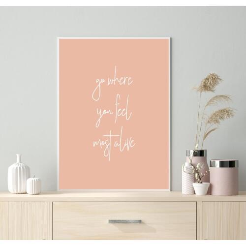 Life Quote Print Travel Quotes Typography Poster Minimalist Wall Art Canvas Painting Pictures for Living Room Home Decor