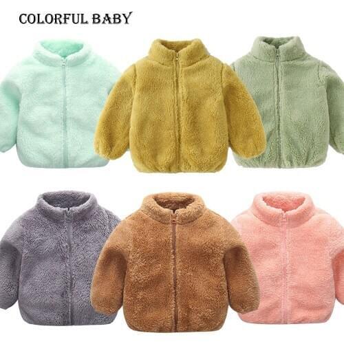 2020 Toddler Baby Girls Winter Zipper Jackets Coats Kids Warm Jackets Children Outerwear Girls Colorful Coats Kids Overcoat