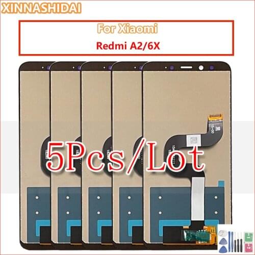 5 Pcs 5.99'' New LCD Display For Xiaomi Mi A2 LCD Display Touch Screen Digitizer Assembly With Frame For Xiaomi Mi 6X