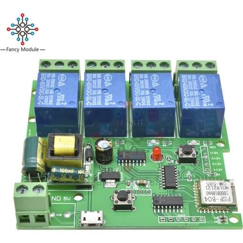 AC 220V Wifi Relay Switch Module Relay Module Phone APP Wireless Remote Control Switch Self-Lock Interlock 433M For Smart Home