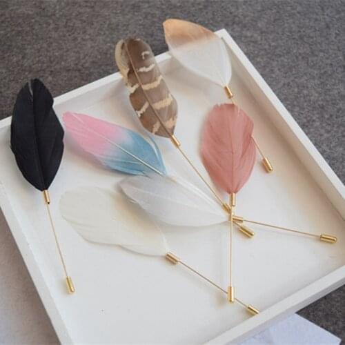 Free shipping 10 pcs/lot fashion jewelry accessories feather long needle stick pin suit tie hat brooch