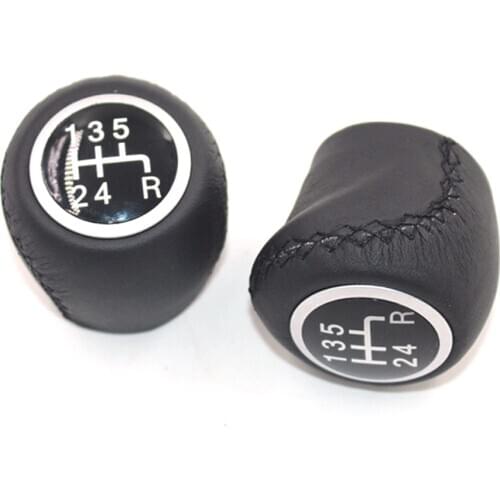 For Fiat Grande Punto 5 Speed leather gear knob 55344881 5 Speed MT Car Gear Shift Knob Sports Lever Handball