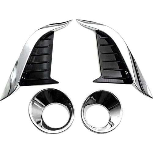 For Toyota Corolla Cross XG10 2020 2021 ABS Chrome Front Side Fender Front Bumper Eyebrow Fog Light Lamp Cover Trim