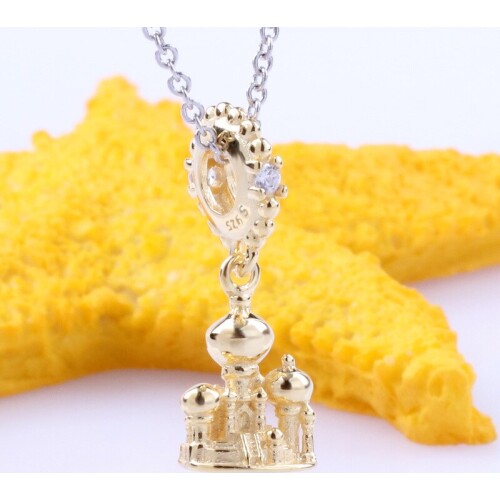 S925 Sterling Silver Niagarba Castle Pendant New Style Agraba Castle String Decoration Fit Original Charms Necklace