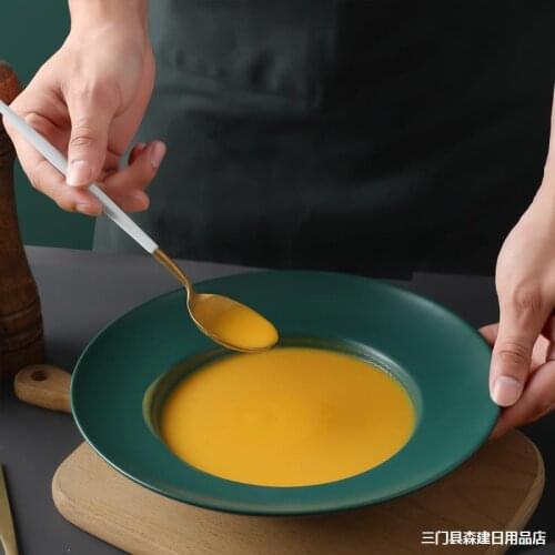 European pasta plate Nordic ceramic tableware straw hat bowl home