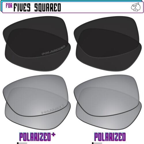 EZReplace Polarized Replacement Lenses for - Oakley Fives Squared Sunglasses - BlkSirP Plus-BlkSirP
