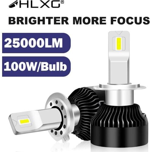 HLXG led 9005 9006 HB3 HB4 canbus headlight car Light h4 LED bulb CSP 3570 H1 H8 H9 H11 lamp 12V h7 hir2 9012 led 25000LM 6500K