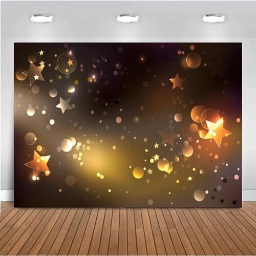 Gold Stars Flash Newborn Backdrop for Photography Baby Shower Birthday Party Photo Background for Children Backdrops Studio
