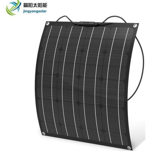 Flexible solar panel 12v/18v 50w 80w 100w 150w kit home system mono solar cell battery charger for car Hiking camping