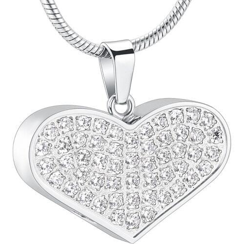 IJD11329 Stainless Steel Heart of Life Cremation Urn Pendant Ashes Memorial Necklace for My Dad/Mum/Son/Grandma/Grandpa