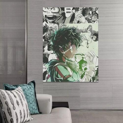 Izuku Midoriya Deku BNHA Anime Decoration Prints Canvas Home Decor Dorm Living Room Manga Bedroom Poster Painting Wall Art