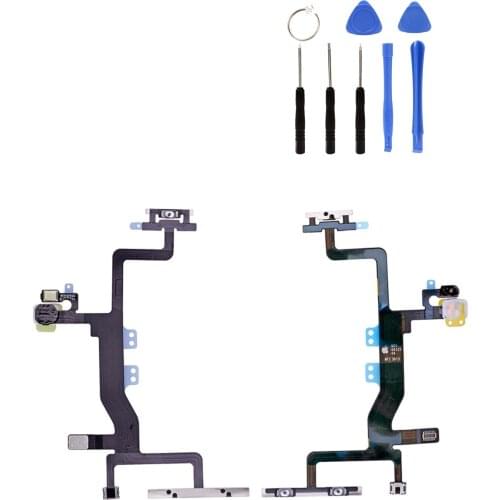 Volume Audio Mute Power ON OFF Button Key Flex Cable Repair Kit Gift FOR IPhone 6S