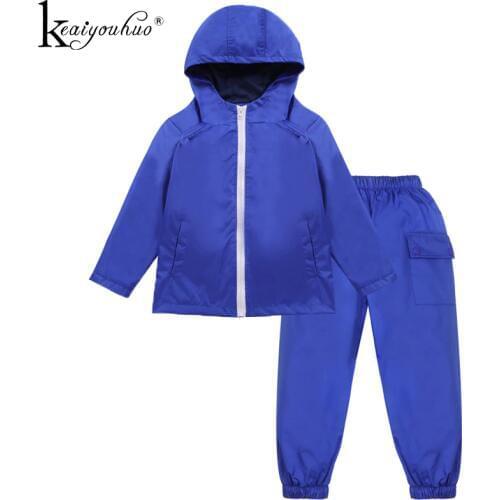KEAIYOUHUO 2020 Spring Autumn Girls Clothes Set Kids Coat For Girls Sport Suit Boys Waterproof Outerwear Children Clothing Sets