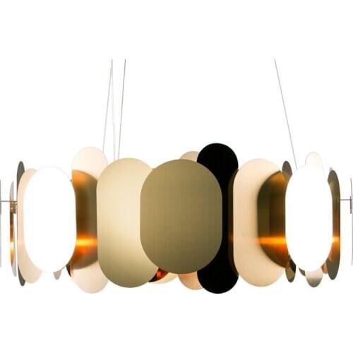 Post modern minimalist dining room bedroom living room villa hotel chandelier Nordic creative metal chandelier