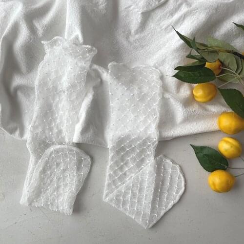 Summer Ultra-thin Harajuku Retro Crew Socks Sexy Lace Mesh Transparent Womens Socks Solid Color White Black Coffee Long Socks