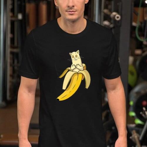 Hot Sale Summer Style Banana Error Letters Man T Shirt Funny Peel Off Banana Cartoon Kawaii Naked Fruit Graphic Casual Tee