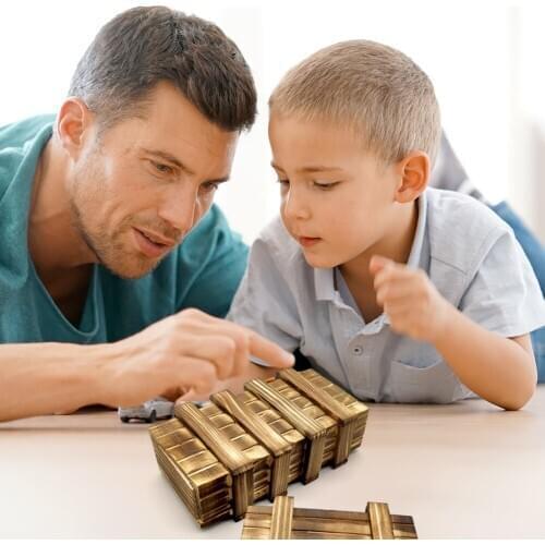 Brain Teaser Open Box Wooden Kongming Lock Puzzle Kid Toys Child Gift for Kids Boys Girls Gifts Education Toys