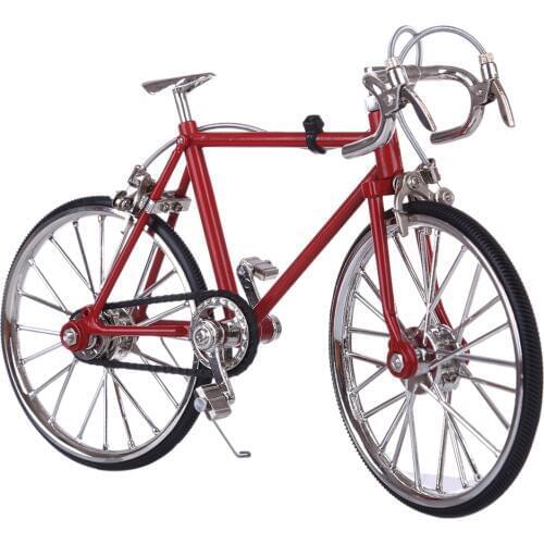 NFSTRIKE Metal DIY Assembly Bicycle Model Simulated Decoration Bike Model Miniature Replica Collections Christmas Gifts 2019 Red