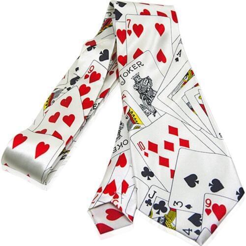 Multifunction Tie All-Purpose Magic Tie Poker Pattern Magic Tricks Object Appearing Vanishing Magician Stage Illusion Gimmick