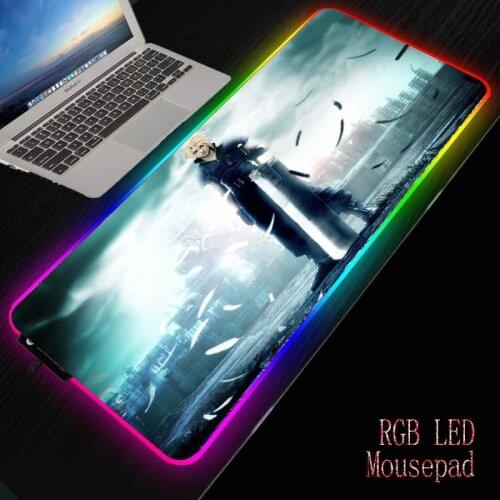 MRGBEST Final Fantasy Gamer Computer Mousepad RGB Mause Pad Large Mousepad XXL for Desk Keyboard LED Mice Mat Dropshipping