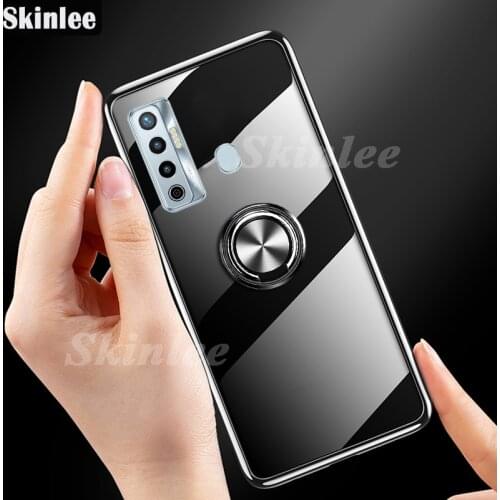 Skinlee For Tecno Camon 17 Case Official Original Shockproof With Ring Holder Soft Clear Cover For TECNO Camon 17
