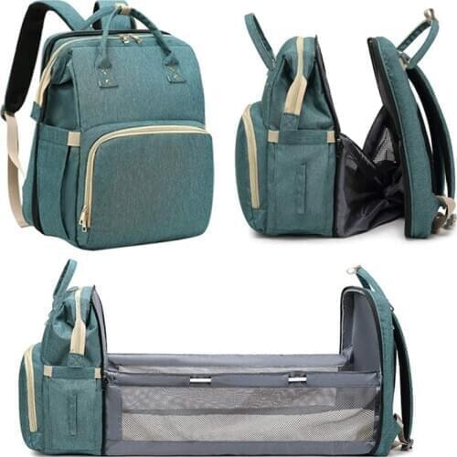 3 in 1 Portable Diaper Bag Backpack Baby Nursery Travel Bed Bassinet Changing Pad Foldable Travel Crib Infant Sleeper Baby Nest