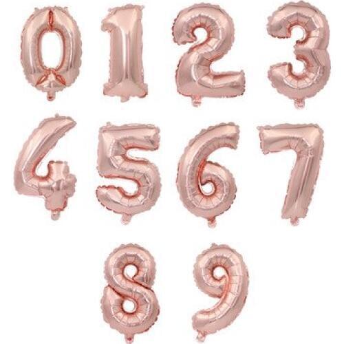 New 16inch Figure Balloons Ball Party Decoration 0-9 Number Foil Balloons Brithday Party Decorations Kids Helium Air Balloon