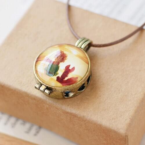 Fairy tale the prince and the fox necklace pendant photos of aromatherapy oil box of the necklace