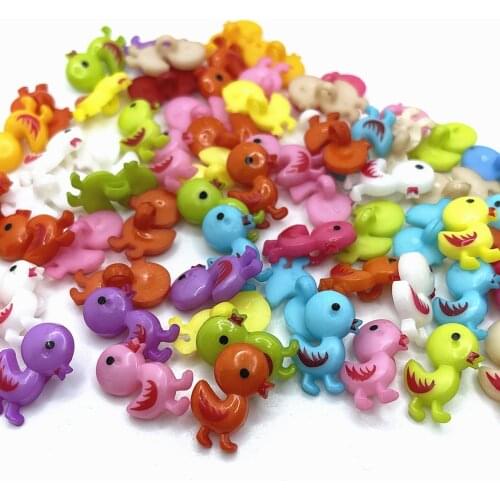 Suoja 50pcs/lot 11*17mm love duck mixed Dyed plastic buttons coat boots sewing clothes accessory garment button