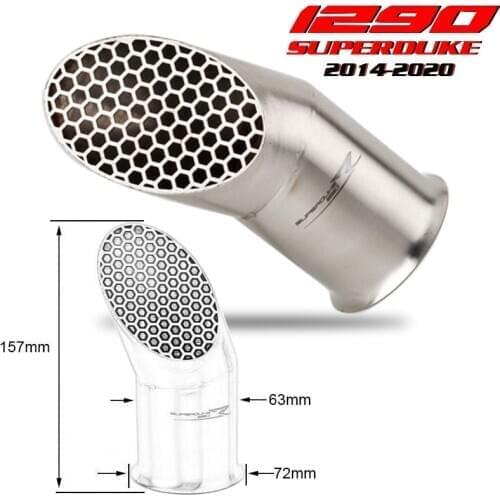 For KTM 1290 SuperDuke R 2014 2015 2016 2017-2020 Motorcycle Exhaust Muffler Middle Link Pipe Motocross Escape Moto Laser Logo