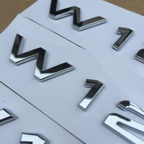 W12 Letter Number Four Wheel Drive Bar Logo Chrome Emblem Car Styling Fender Side Trunk Badge Logo Sticker for Audi A6L TT R8 S8