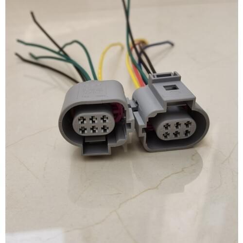 1/5/10/20/50pcs/lot 6-Way 6 Pin EGR Valve Connector Plug With Cable Wire Harness For Audi VW 1J0 973 713 G 1J0973713G 42121200