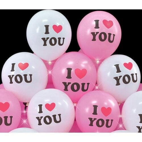 10Pcs 12 Inch Latex Durable I LOVE YOU Pearl Balloons Globos Ballons For Christmas Wedding Party DIY Decorations