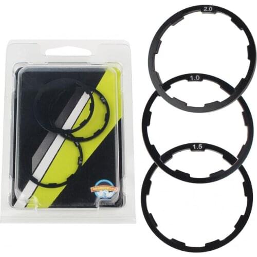 3 Pcs 1mm+1.5mm+2mm Bicycle Hub Spacers Bottom Bracket Washer Cassette Flywheel Gasket Aluminium Alloy Road