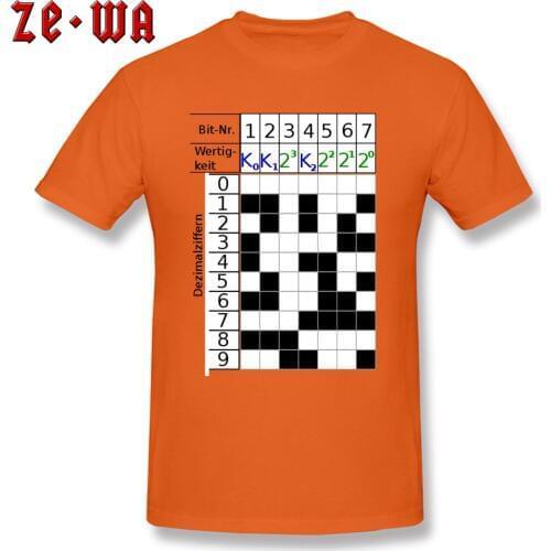 BCD Code T Shirts Box Orange Funny Tshirts Oversized Clothing Summer Fashion Sweatshirt Casual T Shirt Brand Shirts Male