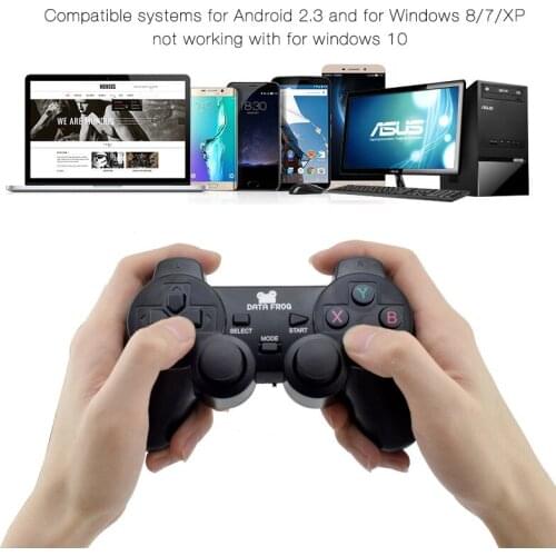 For Android Smart Phone 2 Players 2.4G Wireless Game Gamepad Controller Joystick With OTG Converter For Android TV Box PC