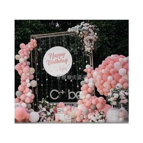 Wedding props custom iron wedding stage large screen shelf ornaments geometric box background decoration