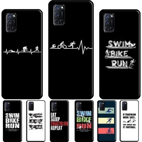 Triathlon Swim Bike Run Case For OPPO Reno 2 Z 4 Pro F5 F7 A52 A72 A1K A5S A15 A83 A91 A31 A53 A5 A9 2020 Cover