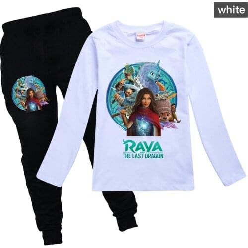 Kids Clothes Set for Girls Raya and The Last Dragon Sweatshirt T-shirts Pants Clothing Long Sleeve Outfits Childrens Hoodies