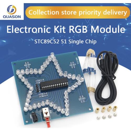 DIY Electronic Kit Heart Shape Colorful Glare LED RGB Module Love Water Light STC89C52 51 Single Chip Microcomputer For Arduino