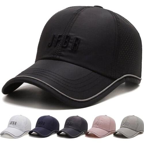 Summer Baseball Cap Quick Drying Hats Men Women Summer Unisex Breathable Sport Letter Embroidery Snapback Hat Bone Baseball Hat