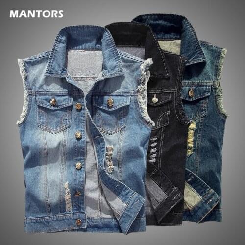 Мужские джинсовые жилеты MANTORS China At AliExpress