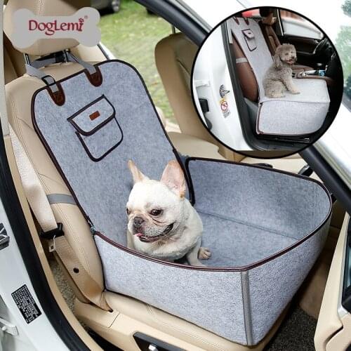 Pet Dog Car Carrier Seat Bag Waterproof Basket Folding Hammock Pet Carriers Bag For Small Cat Dogs Safety Travelling Mesh