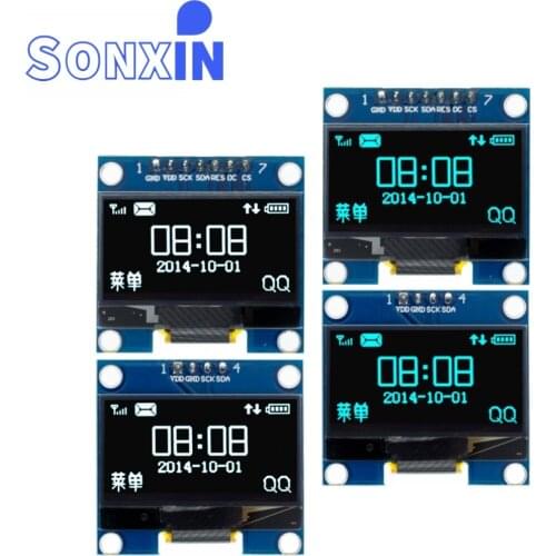 RoHS 1.3 inch OLED module white/blue SPI/IIC I2C Communicate color 128X64 1.3 inch OLED LCD LED Display Module 1.3" OLED module