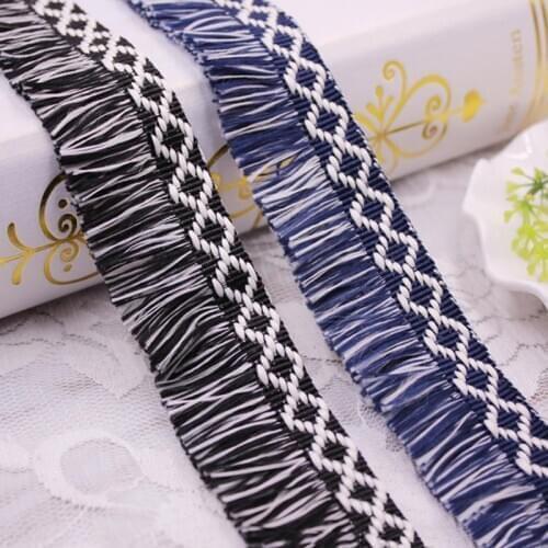 Polyester Ribbon Lace Trim With Fringe Tassel Sewing Supplies DIY Handmade Ribbon Dress Bag Hat Accessory 30mm, 2.7M (3 Yards)
