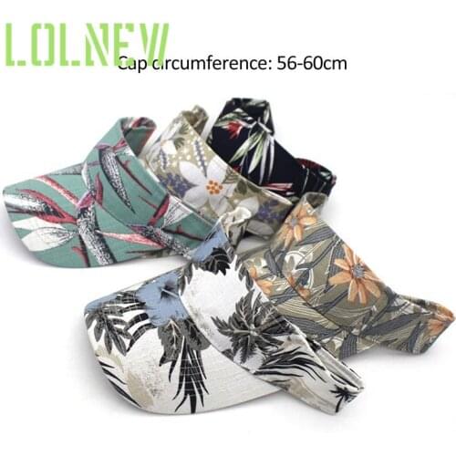 Adjustable Cotton Sports Caps Unisex Empty Top Sun Hat Washed Canvas Visor Printed Outdoor Cap Adjustable Men Women Casual Hats