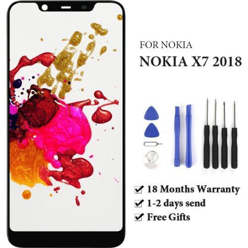 1pc 5.8" inch Replacement LCD For Nokia X7 2018/ 7.1 Plus LCD Screen Digitizer Assembly LCD For Nokia X7 2018/ 7.1 Plus Display